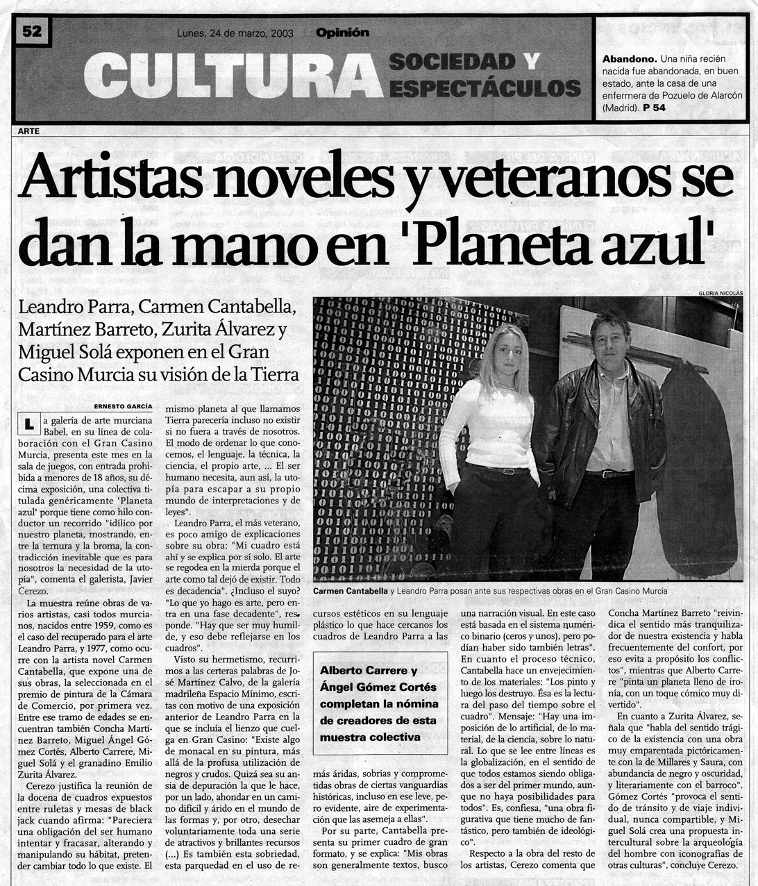 La Opinión de Murcia - 24 marzo 2003